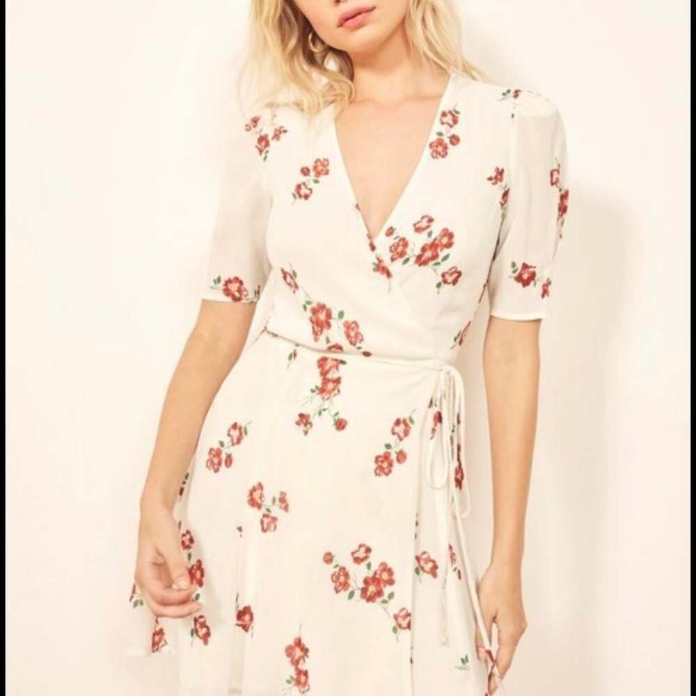 Reformation Lucky Wrap Mini Dress Size XS Like New